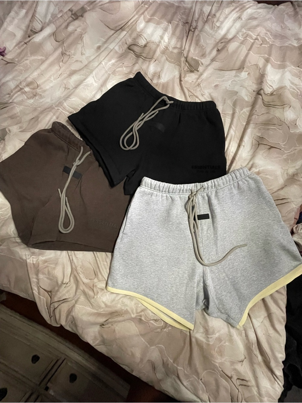 3 Pairs of Fear of God Essentials shorts men’s